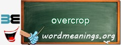 WordMeaning blackboard for overcrop